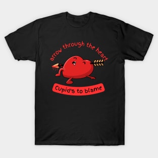 Arrow Through the Heart - And Cupid’s to Blame: Fun and Romantic Design T-Shirt